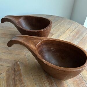 Vintage Wooden Snack Serving Spoons. Fill with popcorn, chips, pretzels or candy